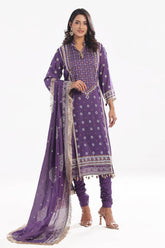 UAE -3 Piece Unstitched Embroidered Lawn Suit CL-52169