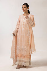 UAE -3 Piece Unstitched Schiffli Embroidered Printed Lawn Suit with Embroidered Lawn Dupatta CL-52398