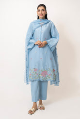 UAE- 3PC Lawn Embroidered Suit