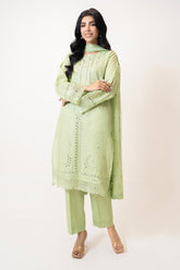 UAE- 3PC Lawn Embroidered Suit