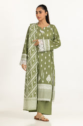 UAE-3PC Lawn Lacquer Printed Suit IUSTKSD-2173