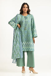 UAE-3PC Lawn Printed Suit IUSTKSD-2014