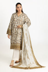 UAE-3PC Lawn Printed Suit IUSTKSD-2098