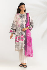 UAE-3PC Lawn Printed Suit