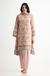 UAE-3PC Lawn Printed Suit