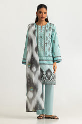 UAE- 3PC Lawn Printed Suit