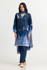 UAE- 3PC Lawn Printed Suit With Chiffon Embroidered Dupatta