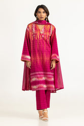 UAE-3PC Lawn Printed Suit With Embroidered IUSTKSD-2073