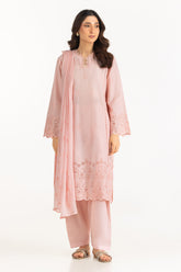 UAE-3PC Lawn Schiffli Embroidered Suit