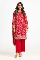 UAE-3PC Chiffon Embroidered Suit IUSTKSD-765