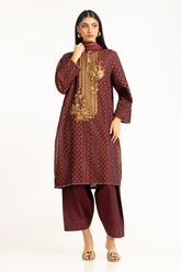 UAE-3PC Jacquard Embroidered Suit IUSTKSD-910