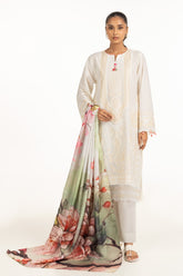UAE-3PC Lawn Embroidered Suit IUSTKSD-660