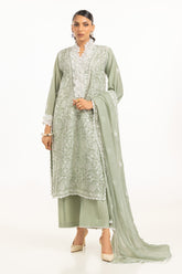 UAE-3PC Lawn Embroidered Suit IUSTKSD-735