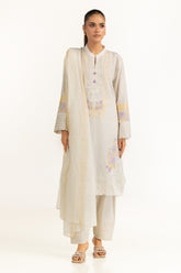 UAE-3Pc Lawn Embroidered Suit IUSTKSD-868