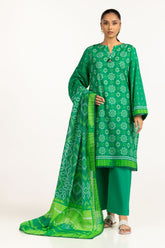 UAE-3PC Lawn Printed Suit IUSTKSD-591