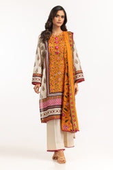 UAE-3PC Lawn Printed Suit IUSTKSD-663