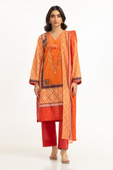 UAE-3PC Lawn Printed Suit IUSTKSD-713