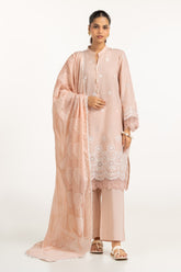 UAE-3PC Lawn Schiffli Embroidered Suit IUSTKSD-764