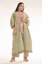 UAE -Unstitched Gold Printed Lawn Shirt SL-42034 B