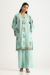 UAE-Cambric Block Printed Shirt And Dyed Trouser