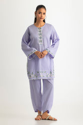 UAE- Cambric Embroidered Co-Ord Set