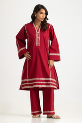 UAE- Cambric Embroidered Co-Ord Set