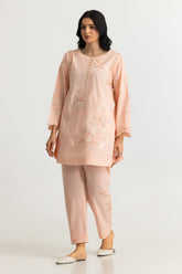 UAE- Cambric Embroidered Co-Ord Set