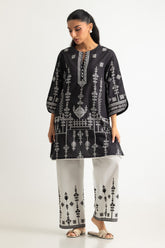 UAE- Cambric Printed Co-Ord Set With Embroidered