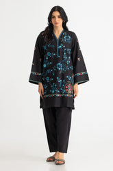 UAE-Cross Hatch Embroidered Shirt And Cambric Trouser