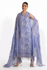 UAE-3 Piece Embroidered Lawn Suit with Embroidered Chiffon Dupatta PM-62017