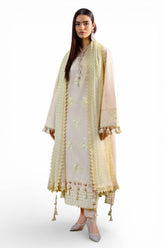UAE-3 Piece Embroidered Lawn Suit with Embroidered Chiffon Dupatta PM-62018