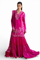 UAE-3 Piece Embroidered Lawn Suit with Embroidered Chiffon Dupatta PM-62029