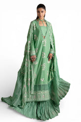 UAE-3 Piece Embroidered Lawn Suit with Embroidered Chiffon Dupatta PM-62031