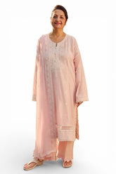 UAE-3 Piece Embroidered Lawn Suit with Embroidered Chiffon Dupatta PM-62046