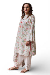 UAE-3 Piece Embroidered Printed Lawn Suit with Embroidered Denting Dupatta DN-62010