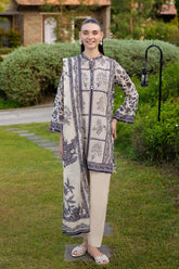 UAE-3 PIece Printed Lawn Suit