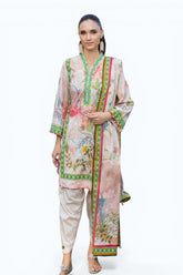 UAE-3 PIece Printed Lawn Suit