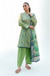 UAE-3 PIece Printed Lawn Suit