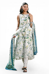 UAE-3 Piece Embroidered Printed Lawn Suit with Lawn Dupatta CL-62081