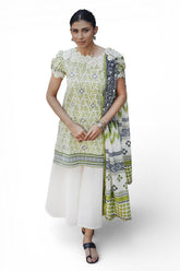 UAE-3 Piece Embroidered Printed Lawn Suit with Lawn Dupatta CL-62239