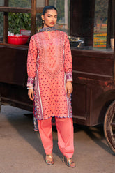 UAE-3 Piece Printed Lawn Suit with Chiffon Dupatta