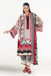 UAE-3 Piece Embroidered Printed Lawn Suit CL-62227