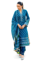 UAE-3 Piece Printed Lawn Suit CL-52175 B