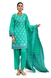 UAE-3 Piece Printed Lawn Suit
