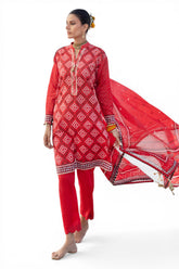 UAE-3 Piece Printed Lawn Suit