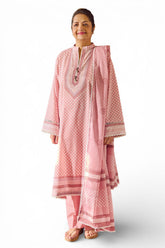 UAE-3 Piece Printed Lawn Suit with Dupatta CL-62103 A