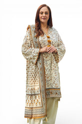 UAE-3 Piece Printed Lawn Suit with Dupatta CL-62117 A