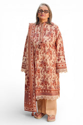 UAE-3 Piece Printed Lawn Suit with Dupatta CL-62118 B