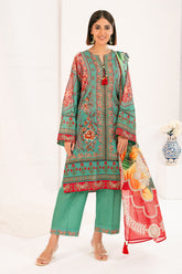 UAE-3 Piece Printed Lawn Suit
