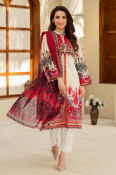 UAE-3 Piece Printed Lawn Suit